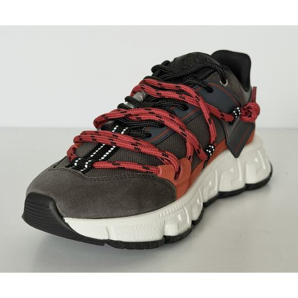 Versace Men\'s Greca Sneakers Red/Gray 14 US (47 Euro) IT 1021490 NIB main image 12